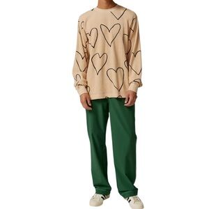 Urban Outfitters Obey Exclusive Thermal Hearts Long Sleeve Shirt
